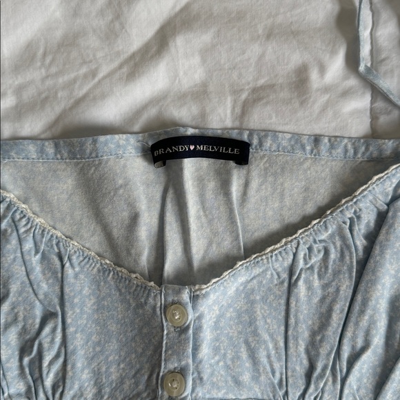 Brandy Melville Blue Floral Tiffany Tank - Picture 6 of 7